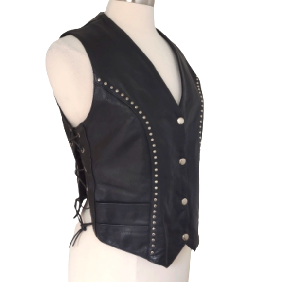 Unik Jackets & Blazers - Leather Vest Black Women's Unik Leightweight Premium Moto Riding